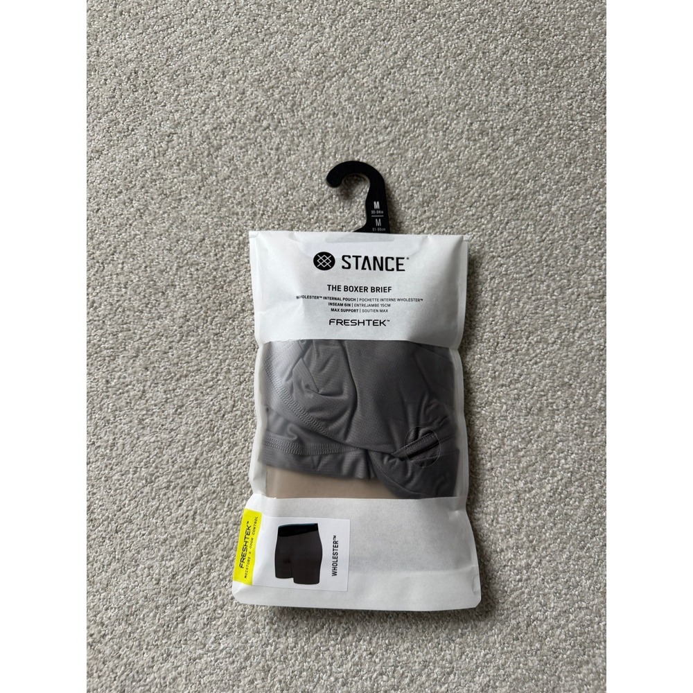Stance The Boxer Brief Size M Grey Wholester Pouch 6 In Inseam